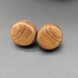 Wooden Earrings Dot - circular Wood jewelry hypoallergenic